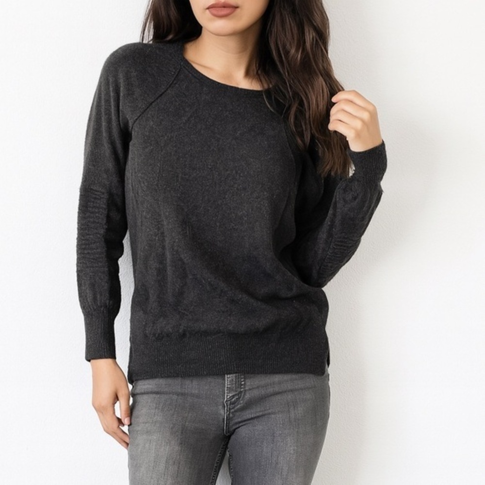Isabel Marant Mohair Blend Knit Sweater Dark Gray Cozy Luxe Pullover